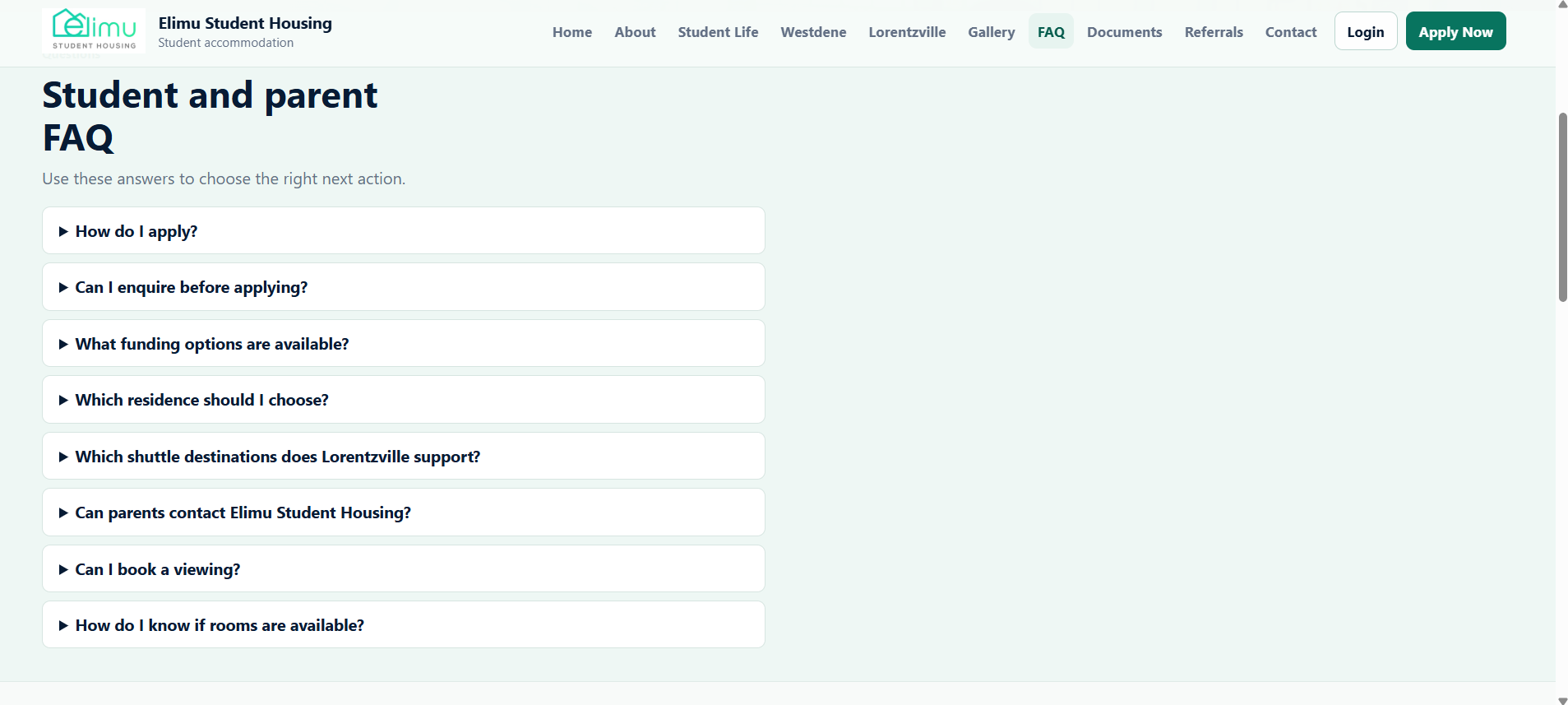 Student FAQ